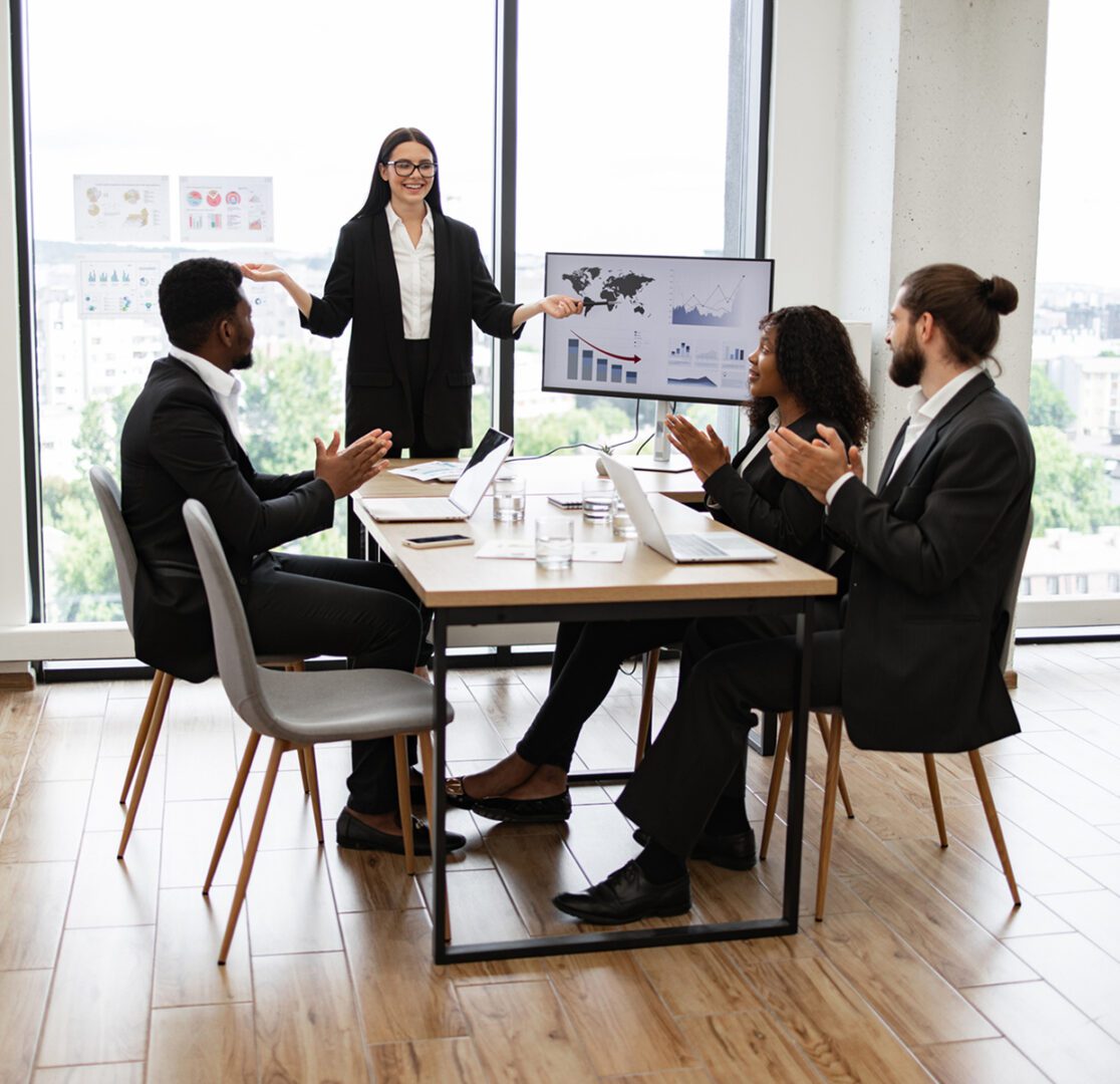 Team meeting in modern office